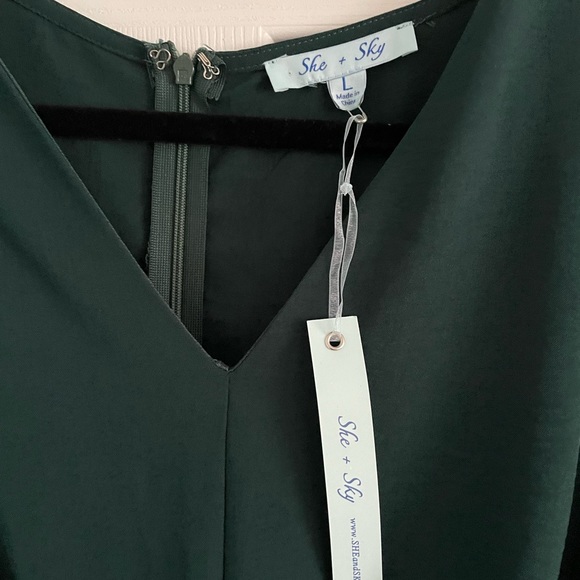 NWT She & Sky Green romper - Picture 3 of 9